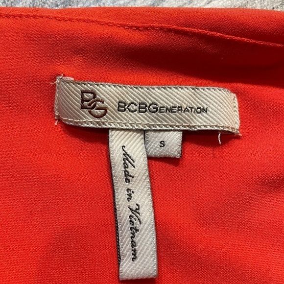 BCBGeneration Tangerine‎ One Shoulder Strap Ruching - Picture 2 of 6